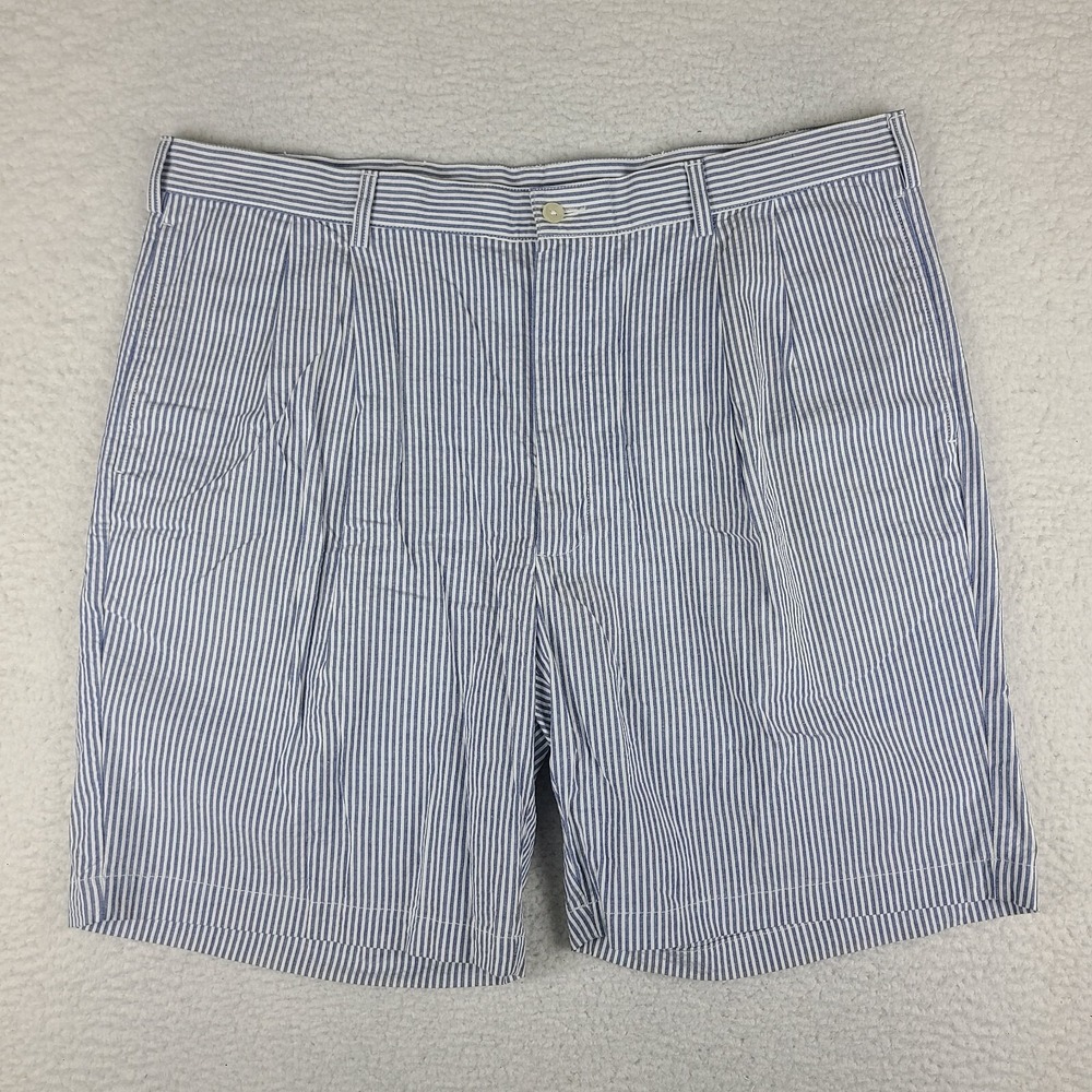 Jos A Bank Shorts Mens 42 Blue 9" Inseam Stays Cool Seersucker Chino NWT NEW